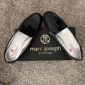 Marc Joseph NY navy patent leather loafers. Size 8.5. Worn once. Like NEW!